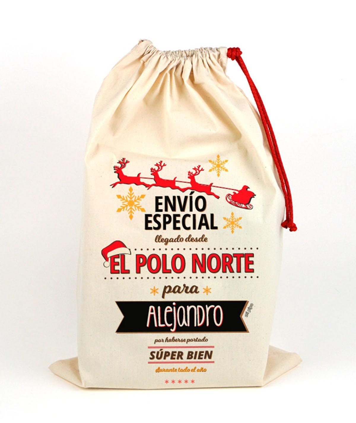 Saco Guarda Juguetes Personalizado Mi Pipo Navidad Polo Norte - Nanetes #